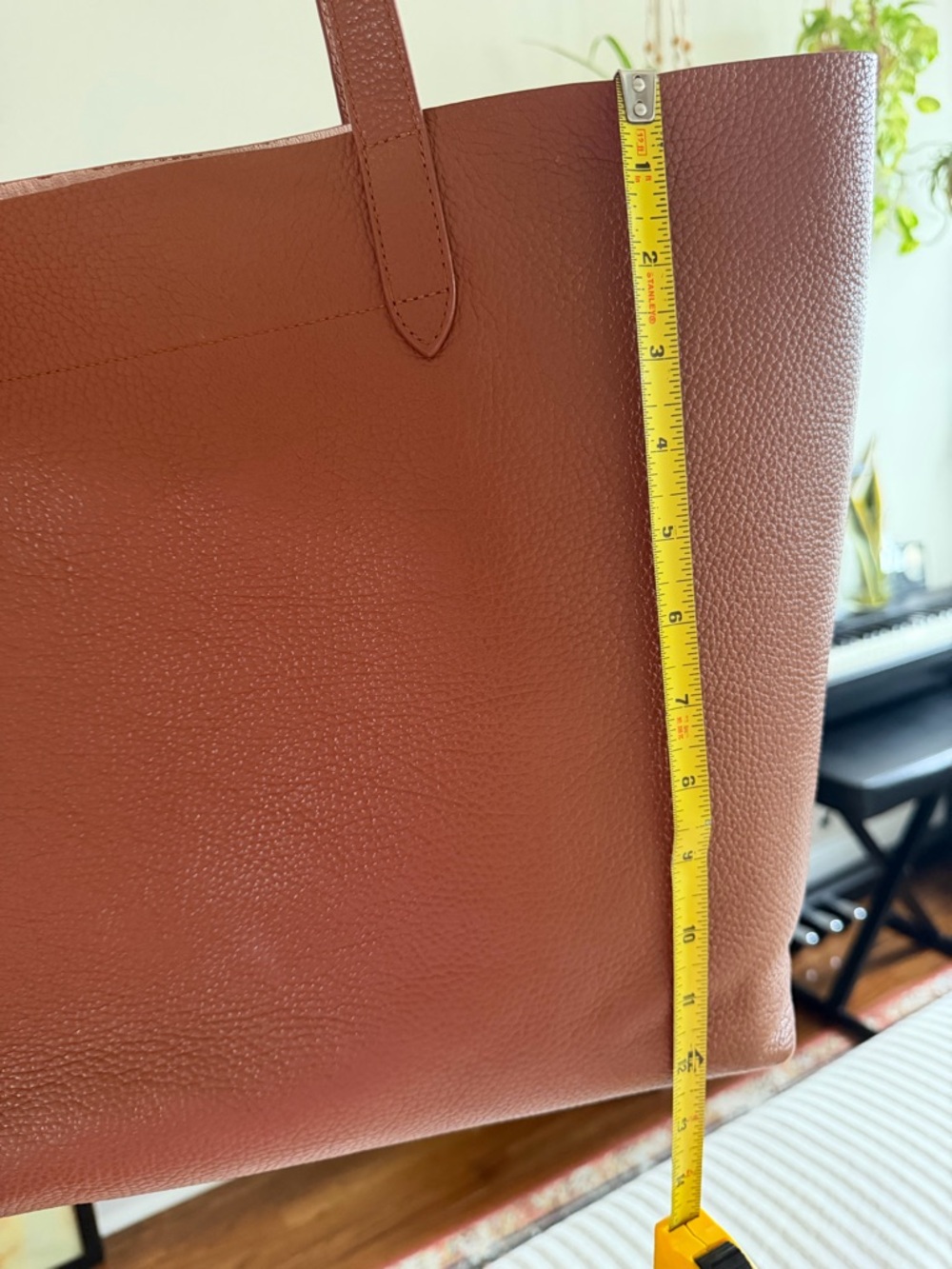 Cuyana Original Leather Easy Tote bag Cognac Carmel Brown - Picture 10 of 11